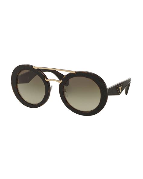 prada round brow bar sunglasses|Prada Round Brow.